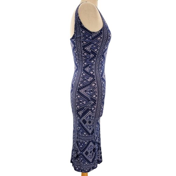 Volcom XS Lottie Dah Geometric Boho Fitted Stretch Bodycon Midi Sleeveless - Picture 9 of 10